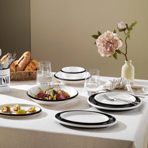 Schafer Lizzy Yemek Takımı 36 Parça-Siyah