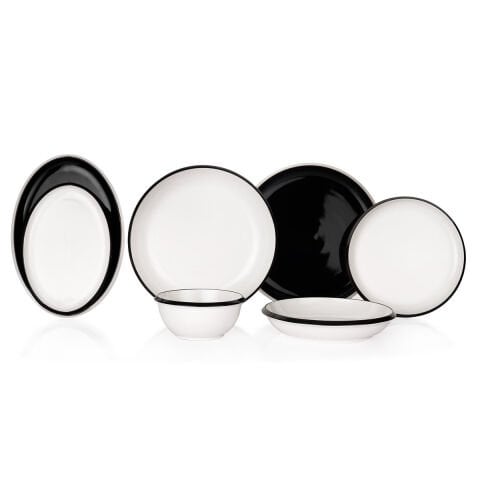 Schafer Lizzy Yemek Takımı 36 Parça-Siyah