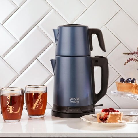 Schafer Teelike Elektrikli Çay Makinesi-Mavi