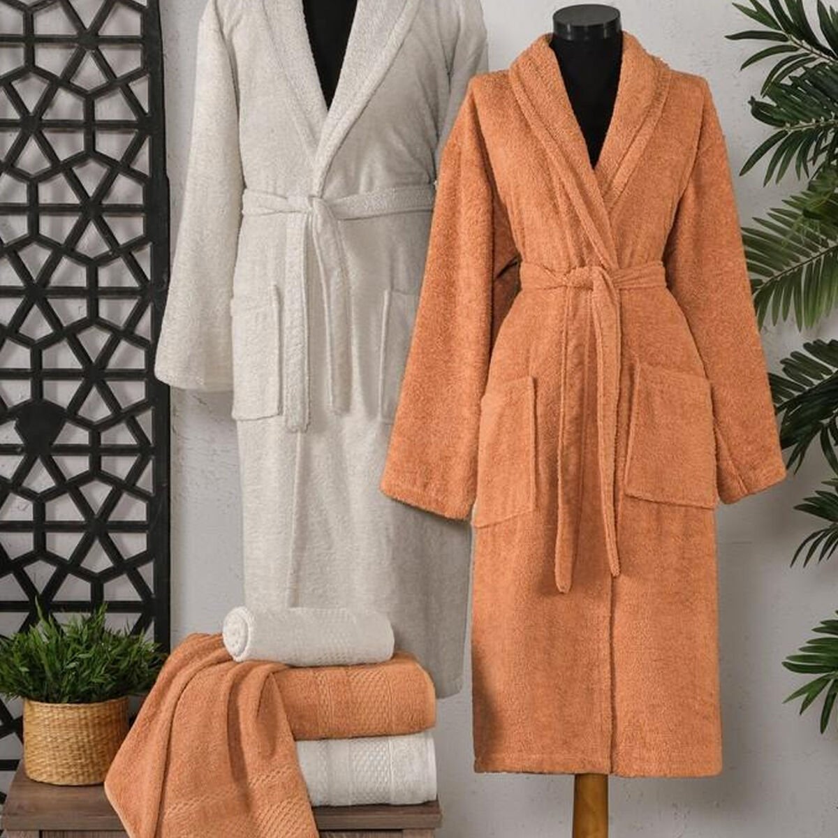 Schafer Arya Banyo Seti 6 Parça-Ekru/Kiremit