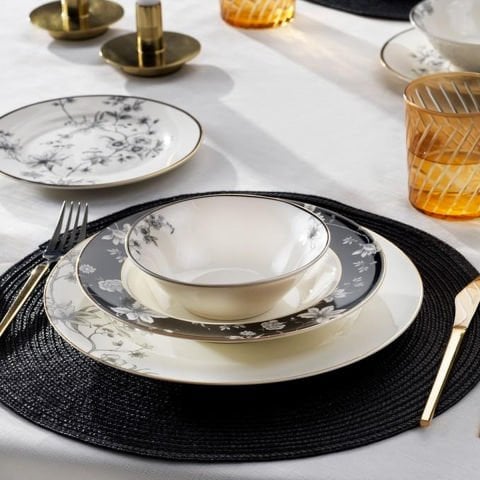 Schafer Fiesta Yemek Takımı 24 Parça-Siyah--------