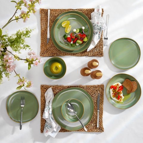 Schafer Hope Yemek Takımı 24 Parça - Yeşil---------