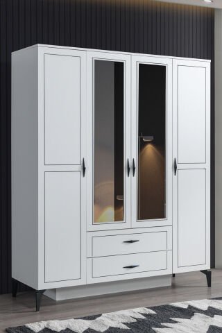 Evart E884 Çizgi 4 Kapak Mat Beyaz