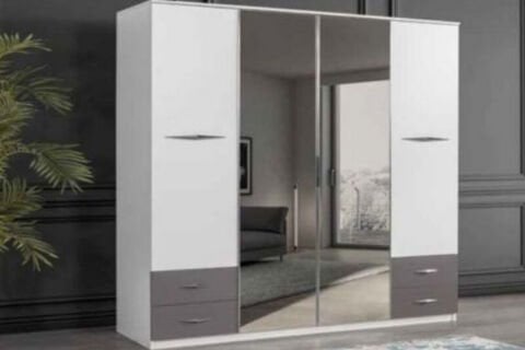 Evart E854 Bella 4 Kapaklı Dolap