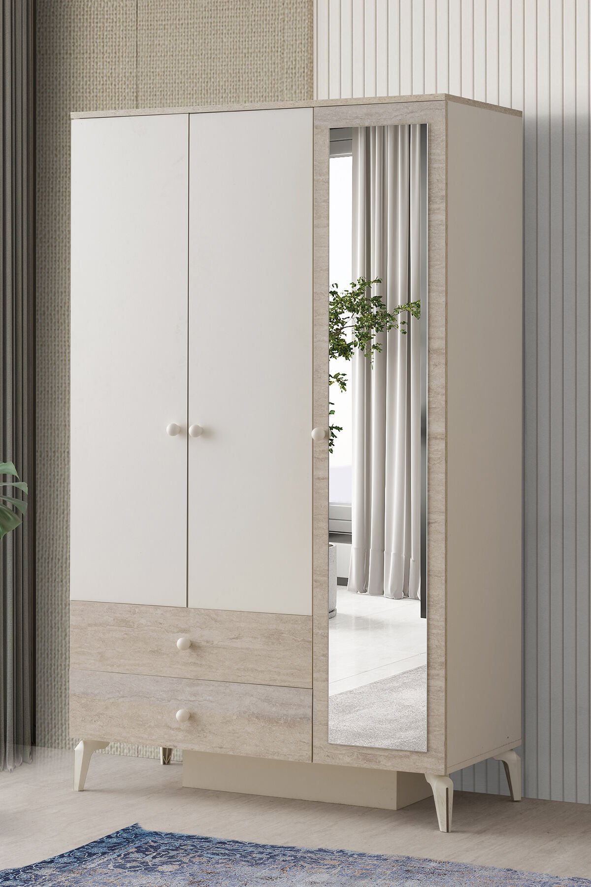 Evart E271 Petra 3 Kapaklı Dolap