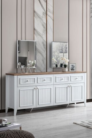 Evart E948 Yalı Konsol Beyaz /a.çam