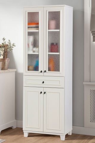 Sembol C 184 Çıtalı Cam Lake Kapaklı Dolap