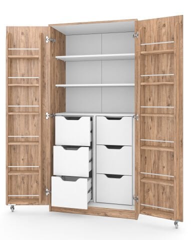 Sembol KD 08 Kiler Dolabı 2 Kapılı 165 Derece 183 cm Açılır Kapak