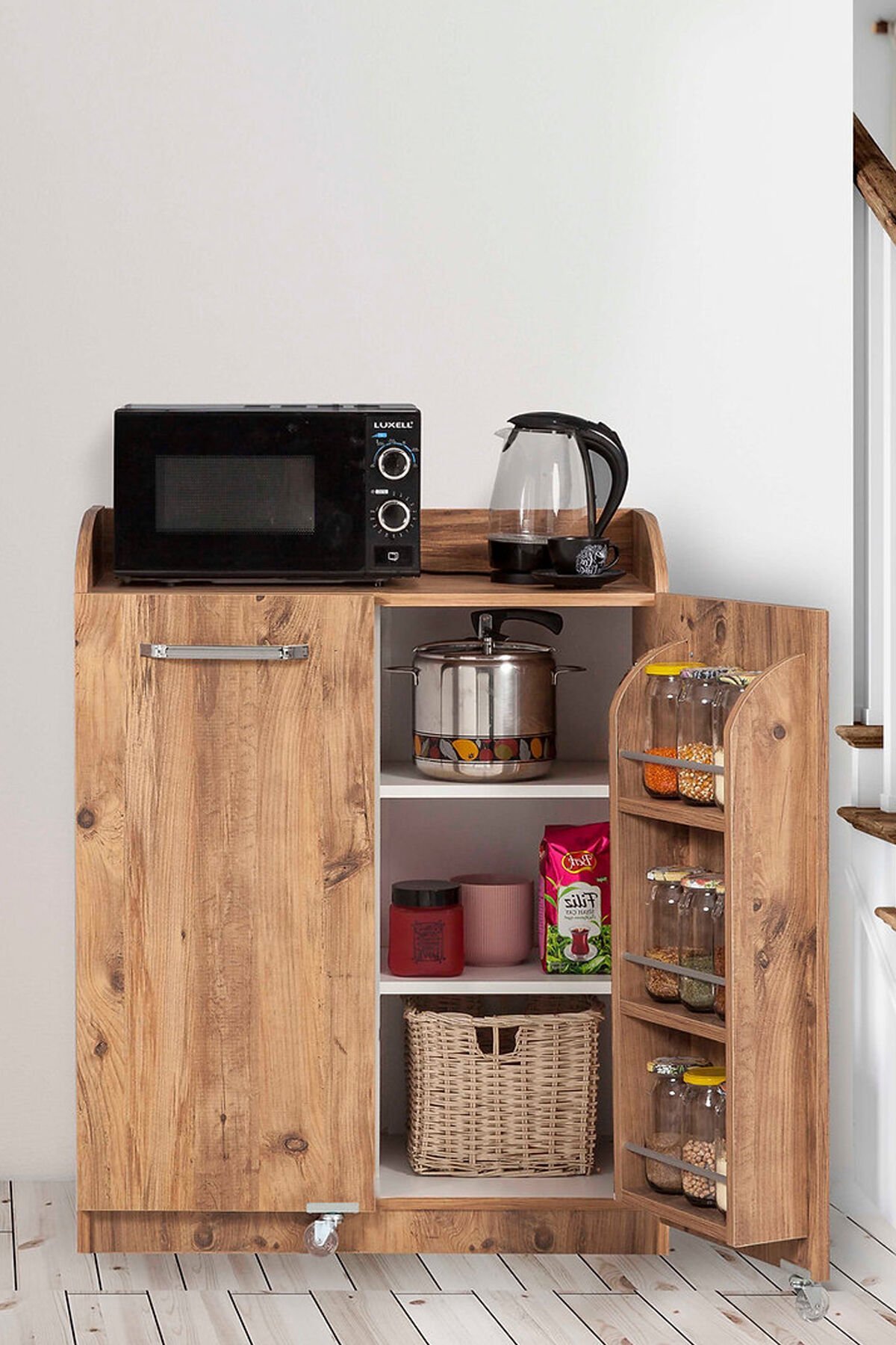 Sembol KD 04 Kiler Dolabı Kısa 90 Derece 105 Cm Açılır Kapak