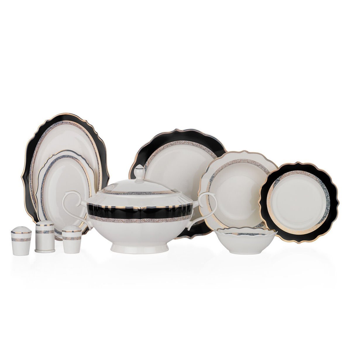 Schafer Selina Yemek Takımı 60 Parça Siyah---------
