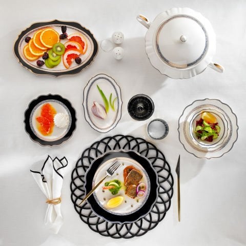 Schafer Selina Yemek Takımı 60 Parça Siyah---------