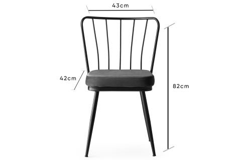 AY SANDALYE, ANTRASİT SİYAH