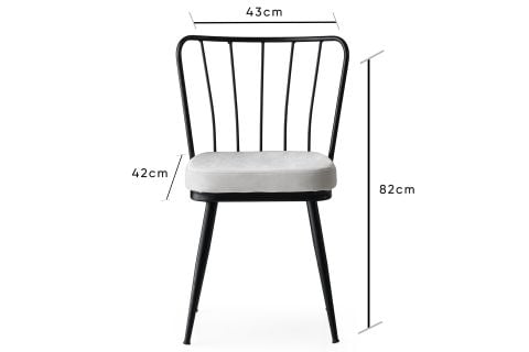 AY SANDALYE, KREM SİYAH