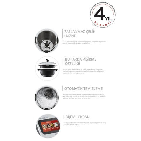 Arzum AR1181 Thermogusto Çok Fonksiyonlu Akıllı Mutfak Robotu