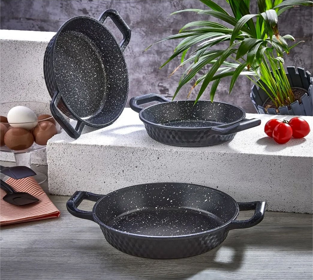 First Class Platinum Seri Döküm 3lü Sahan Set