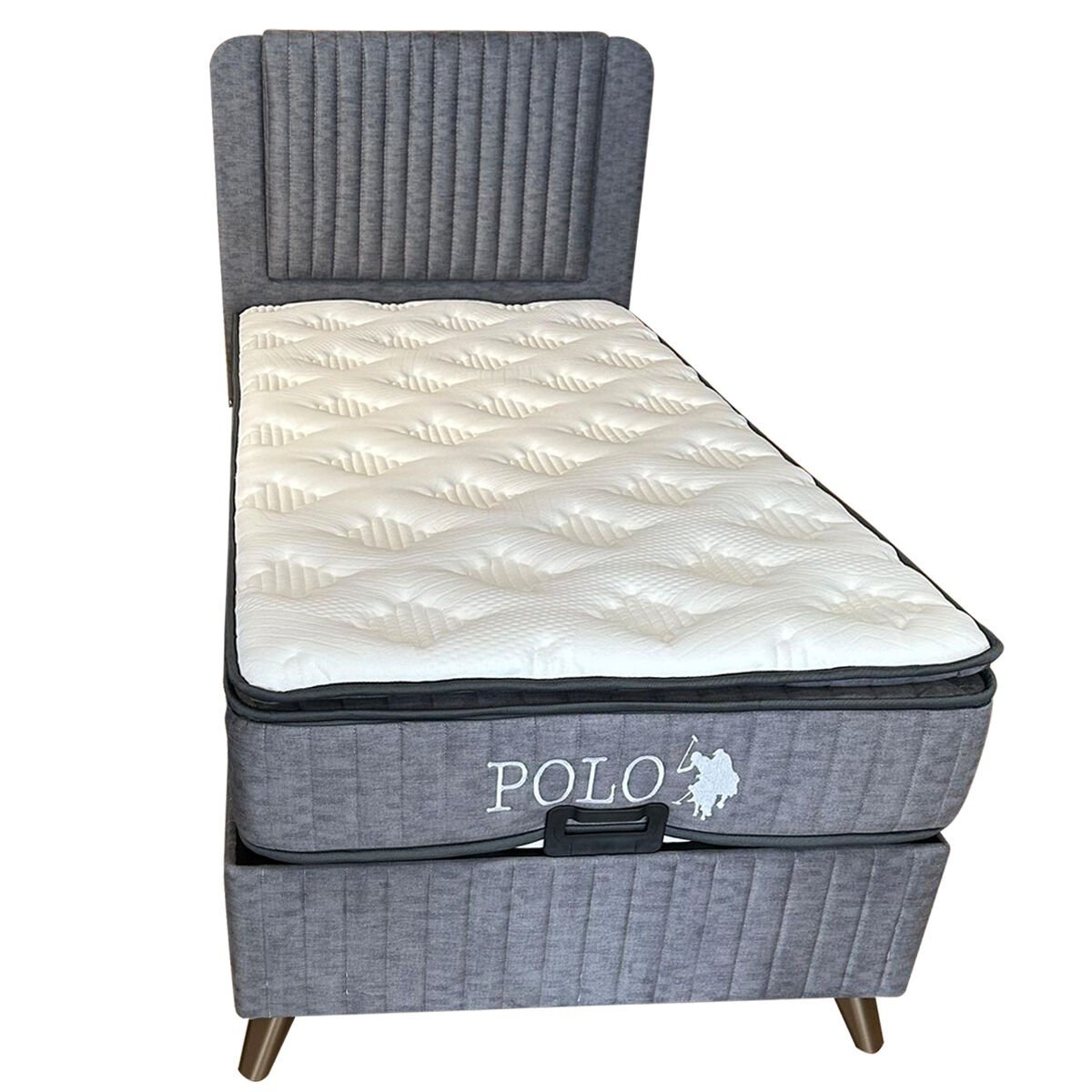 Bqssleep Polo 120x200 Yatak Baza Başlık 3lü Set