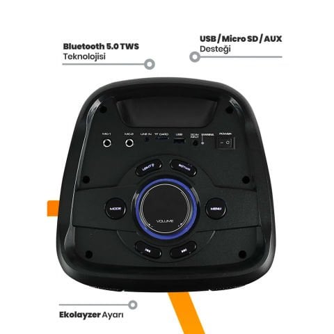 Goldmaster Neon X4 Şarjlı Dj Box Ses Sistemi