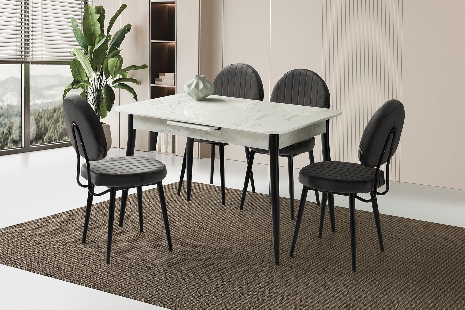 Levent Mtk.0231-704, 7002 Salta 80*120 Msa+(4) Bead San Marmo Siyah