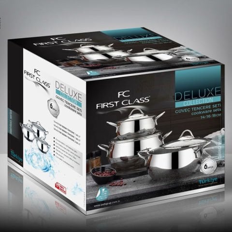 First Class Delux Collection 6 Parça Çelik Güveç Tencere Seti