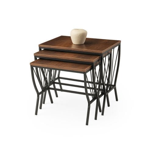 Levent Zgn.0074-475, Yelpaze Zigon Sehpa Ceviz Siyah