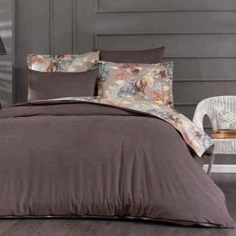 Schafer Home Premium Comfort Çift Kişilik Nevresim Takımı 6 Parça-Mor
