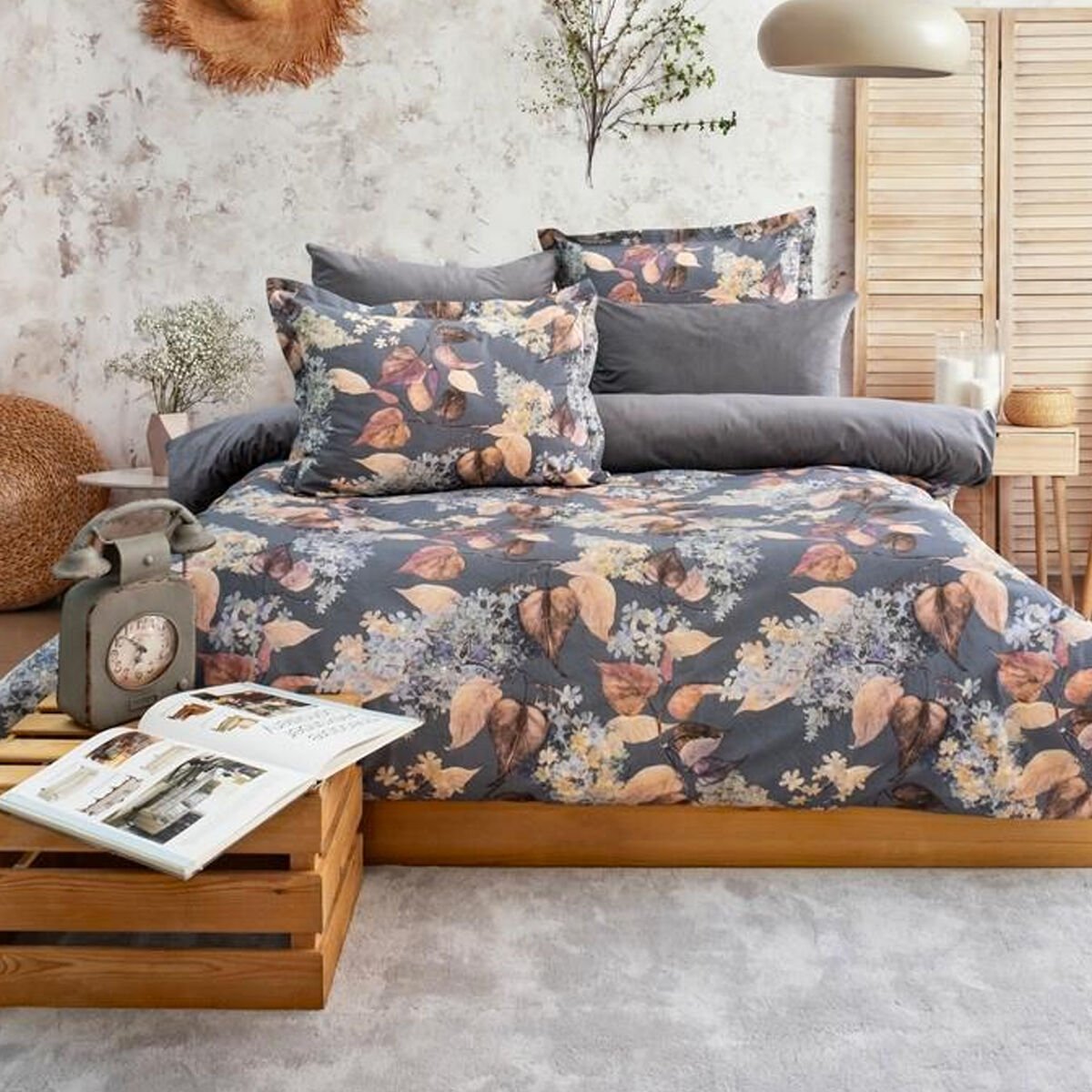 Schafer Home Premium Comfort Çift Kişilik Nevresim Takımı 6 Parça-Gri