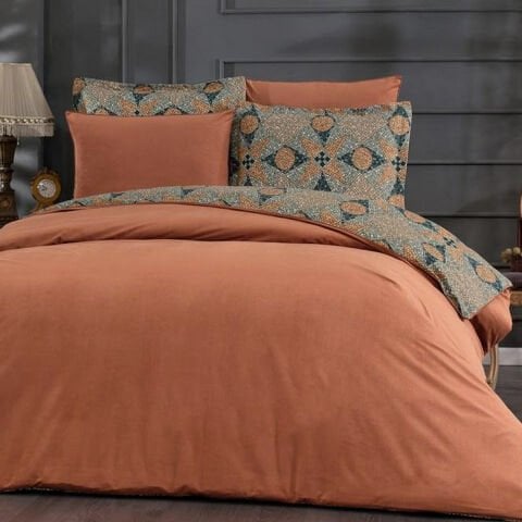 Schafer Home Premium Comfort Çift Kişilik Nevresim Takımı 6 Parça-Kiremit