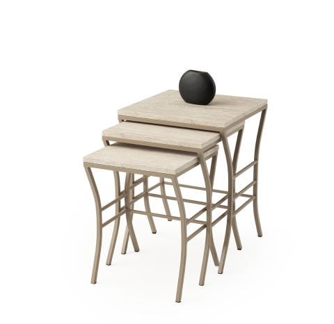 Levent Zgn.0069-708, Eyfel Zigon Sehpa Traverten Capuccino