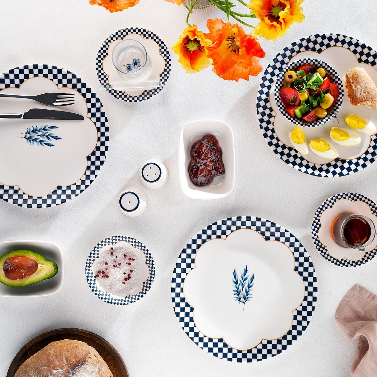 Schafer Suzzy Kahvaltı Takımı 32 Parça-Mavi