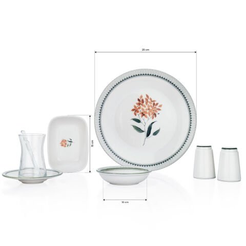 Schafer Suzzy Kahvaltı Takımı 32 Parça-Yeşil