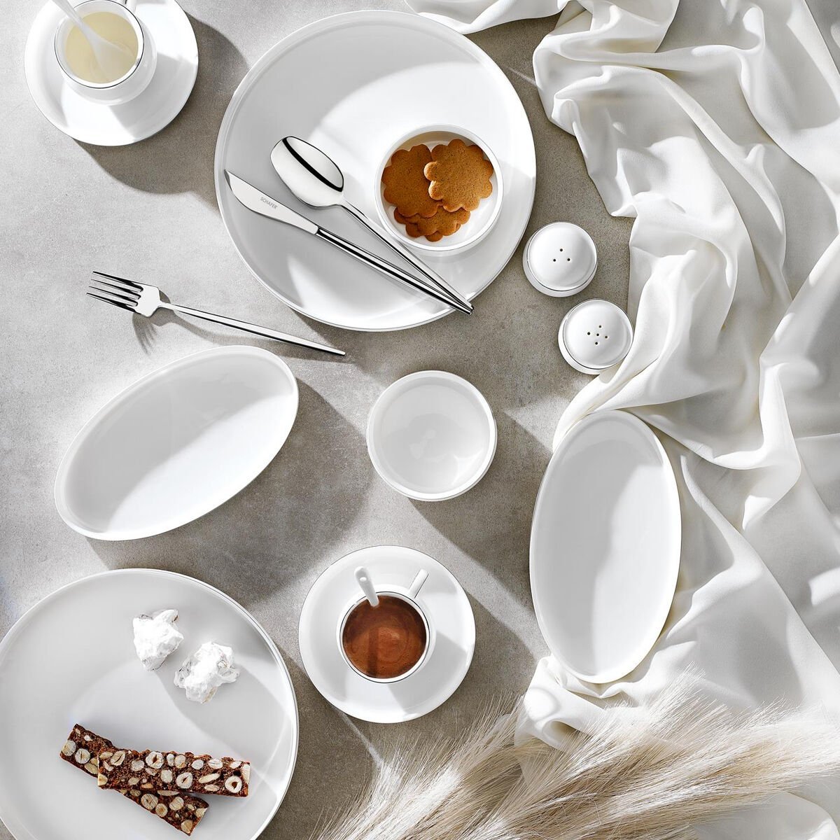 Schafer Superfine Bone Lumiere Kahvaltı Takımı 32 Parça Platin