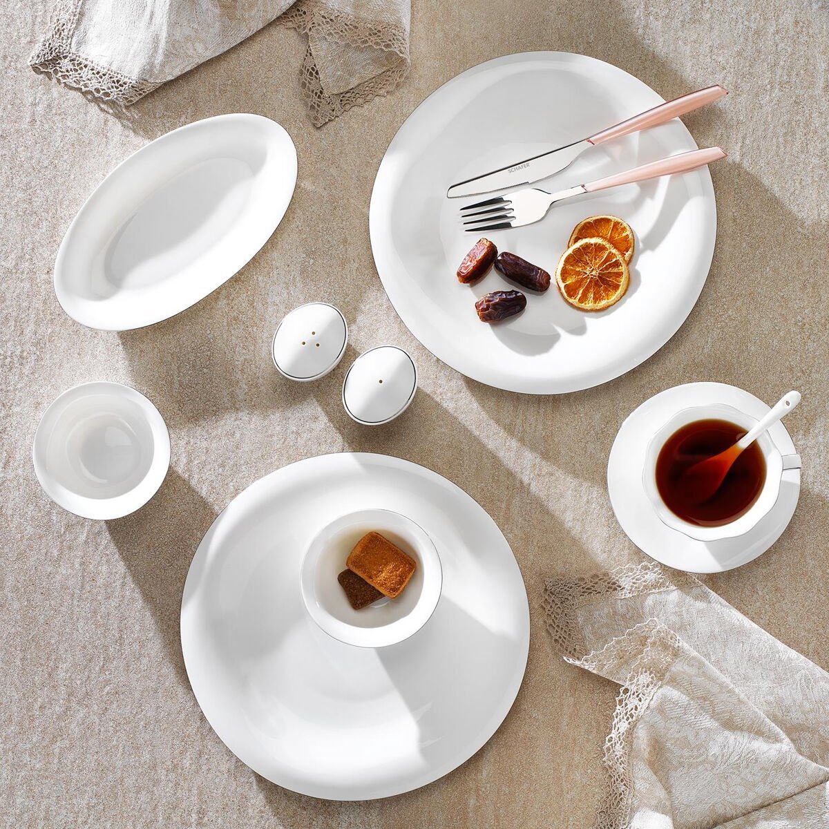 Schafer Superfine Bone Elixir Kahvaltı Takımı 32 Parça Platin