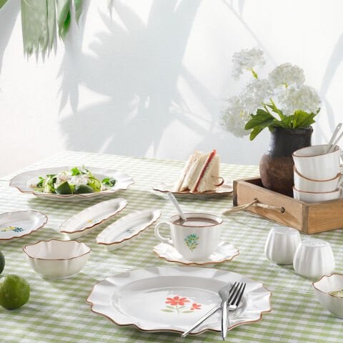 Schafer Fiora Kahvaltı Takımı 32 Parça-Çiçekli