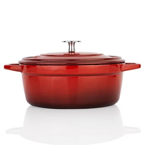 Schafer Guss Chef Döküm Derin Tencere 20cm-2 Parça-Kırmızı