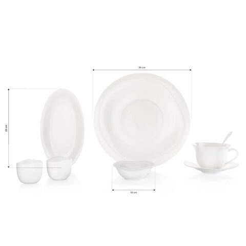 Schafer Superfine Bone Elixir Kahvaltı Takımı 32 Parça Beyaz