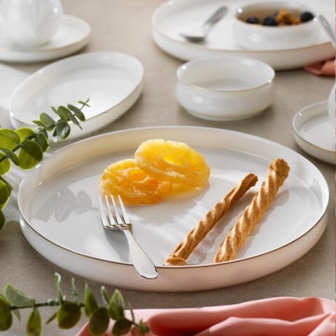 Schafer Superfine Bone Lumiere Kahvaltı Takımı 32 Parça Gold