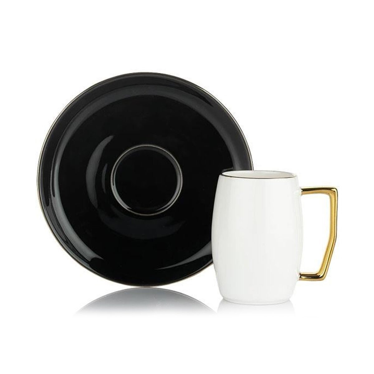 Schafer Flott 6 Kişilik Kahve Fincan Takımı 12 Parça-Siyah