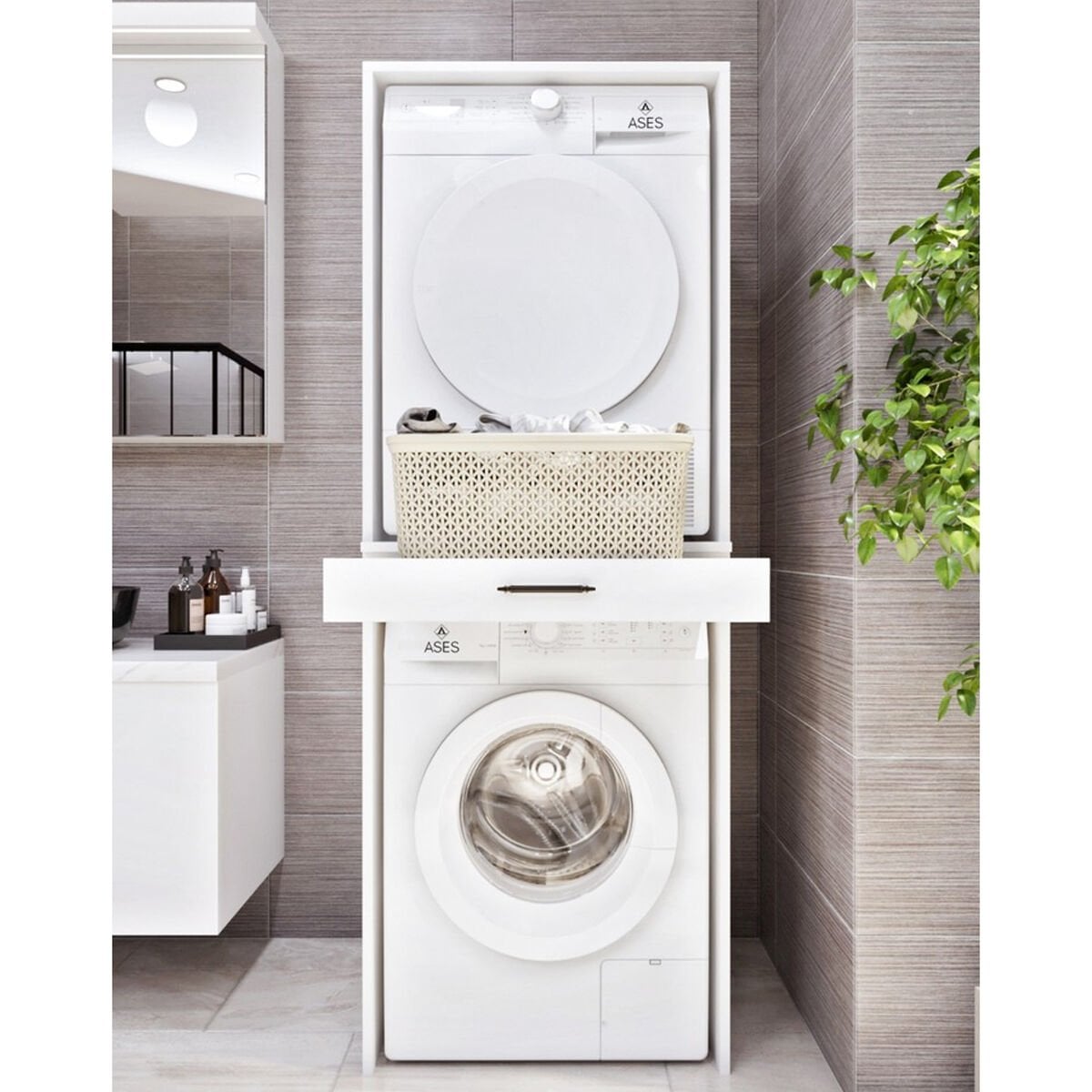 Ases ESL0237 Çok Amaçlı Kapaksız Çekmeceli Makine Dolabı