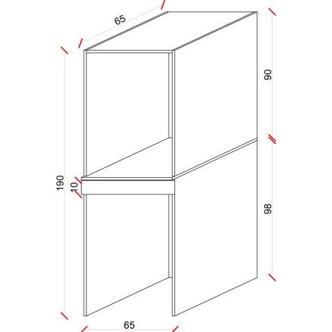 Ases ESL0237 Çok Amaçlı Kapaksız Çekmeceli Makine Dolabı