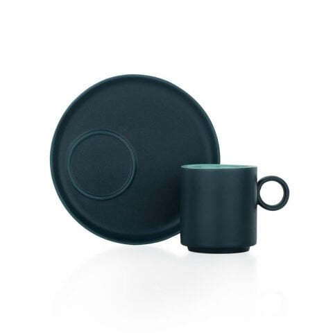 Schafer Aurora 6 Kişilik Kahve Fincan Takımı 12 Parça-Lacivert/Mavi
