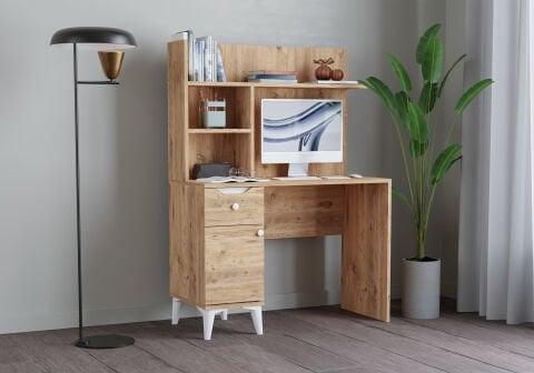 Levent Clm.0003-283, Carina Çalışma Masası Atlantik Çam Beyaz