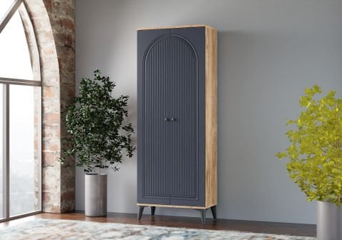 Levent Dlp.0023-285, Bohem 2 Kapılı Dolap Atlantik Çam Antrasit