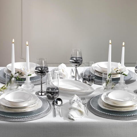 Schafer Dina Yemek Takımı-56 Parça-Platin