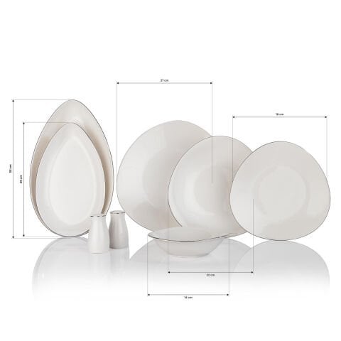 Schafer Dina Yemek Takımı-56 Parça-Platin