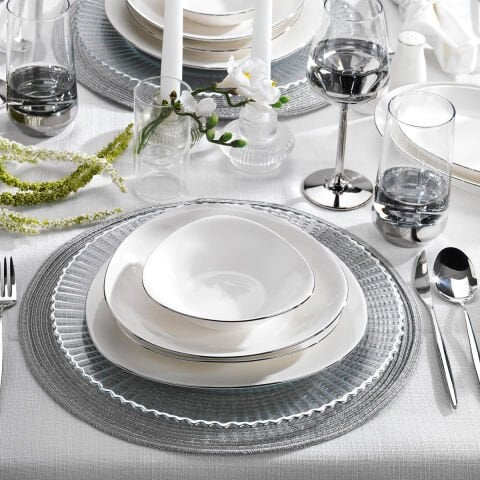 Schafer Dina Yemek Takımı-56 Parça-Platin