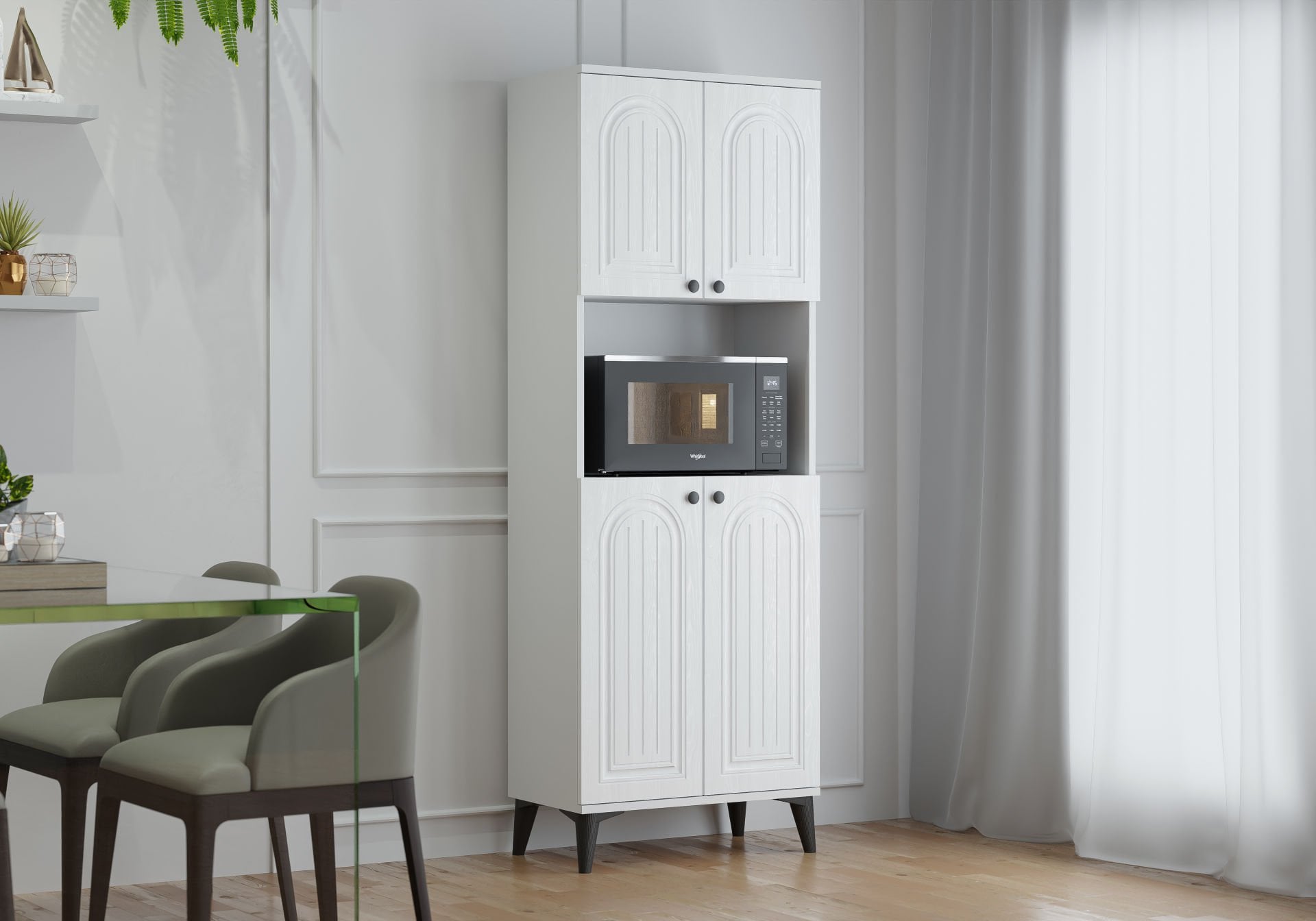 Levent Dlp.0022-203, Bohem Fırın Dolabı Beyaz