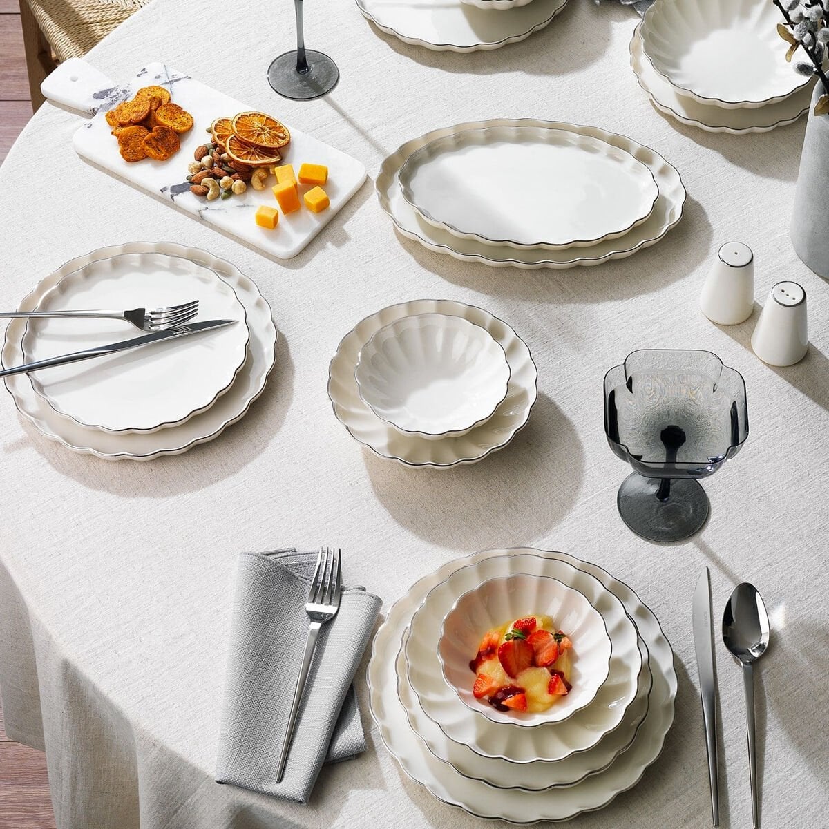 Schafer Evelynn Yemek Takımı 29 Parça-Platin