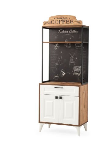 Levent Dlp.0030-458, Kahve Dolabı Atlantik Çam Siyah