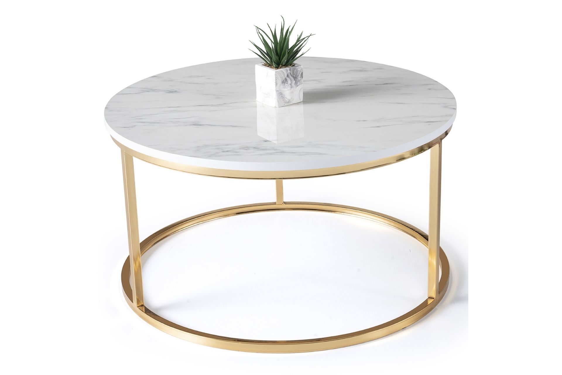 Levent Ort.0001-498, Nil Orta Sehpa Marmo Gold Ayak