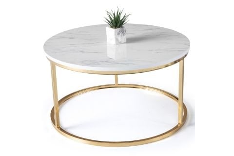 Levent Ort.0001-498, Nil Orta Sehpa Marmo Gold Ayak